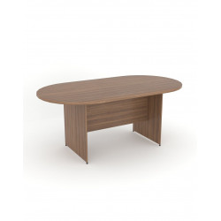 Bàn họp gỗ văn phòng chân gỗ hình oval 1m8 NT190 BG08M