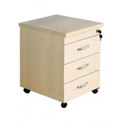 Hộc gỗ MFC 3 ngăn kéo có bánh xe di động NT190 HG02M