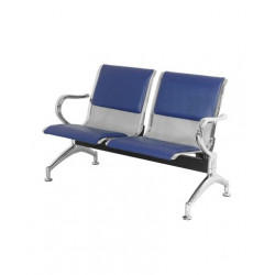 Ghế chờ mặt sơn tĩnh điện đệm lưng bọc da PVC chân tay mạ NT190 GC01MD