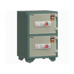 Két sắt chống cháy 2 tầng Hòa Phát KS50T2 khoá cơ nặng 100kg