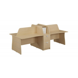 Modul 4 chỗ bàn gỗ làm việc văn phòng The One HRMD03