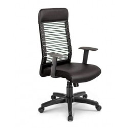 Ghế xoay lưng chun đệm da PU chân sao mạ/nhựa NT190 GX06B