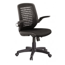 Ghế xoay đệm lưới lưng nhựa tay gấp chân mạ/nhựa NT190 GX17B