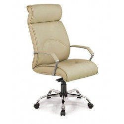 Ghế xoay lãnh đạo lưng cao đệm da PU chân mạ/hợp kim NT190 GX201.2