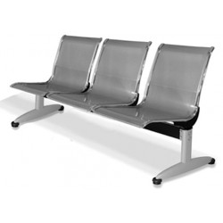 Ghế băng 3 chỗ ngồi chờ công cộng nội thất 190 mặt thép, chân sơn tĩnh điện GC01S-3