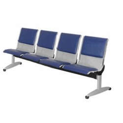 Băng ghế phòng chờ công cộng 4 chỗ ngồi, khung chân sắt sơn tĩnh điện, đệm tựa bọc da PVC GC01SD-4