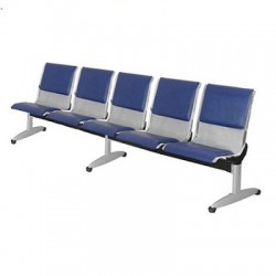 Băng ghế phòng chờ phòng khám 5 chỗ ngồi khung chân sắt sơn tĩnh điện, đệm tựa bọc da PVC GC01SD-5