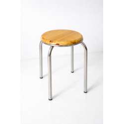 Ghế đôn inox mặt gỗ cao su Phú Mỹ D65