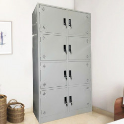 Tủ sắt văn phòng TU984-2LSL 8 khoang locker hàn liền nguyên chiếc giá rẻ