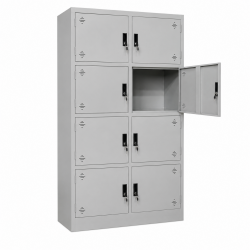 Tủ Locker Sắt Văn Phòng 8 Khoang Cánh Mở TU984-2LSL Cao 183cm