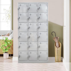 Tủ sắt locker TU986-3KSL 18 ngăn hàn liền nguyên chiếc giá rẻ
