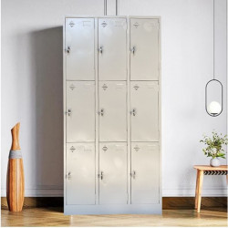 Tủ sắt locker TU983-3KSL 9 ngăn để đồ hàn liền nguyên chiếc giá rẻ