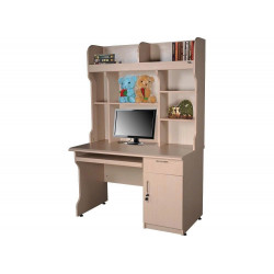 Bàn làm việc học tập gỗ công nghiệp liền giá sách rộng 1m2 The One NTB02