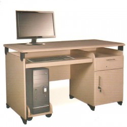 Bàn làm việc văn phòng để máy tính có hộc liền bàn NTM120S