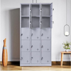 Tủ sắt locker TU985-3KSL 15 ngăn để đồ hàn liền nguyên chiếc giá rẻ