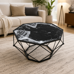 Bàn trà sofa kim cương mặt đá chân sơn phòng khách hiện đại BSF05