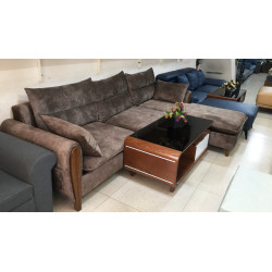 Bộ bàn ghế sofa phòng khách đẹp bọc nỉ da lộn sang trọng SF113