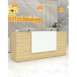 Quầy lễ tân gỗ MFC 2.4m NT190 QLT-01