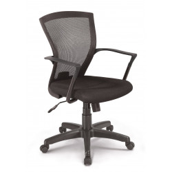 Ghế xoay văn phòng đệm lưng lưới chân sao mạ/nhựa NT190 GX306