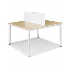 Cụm bàn đơn 2 chỗ mặt gỗ chân sắt ống oval NT190 BCO12-2/BCO14-2