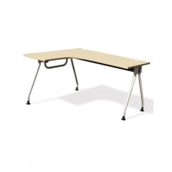 Bàn làm việc lượn trái chân sắt chữ A mặt gỗ 1m4 NT190 BLT14-CA