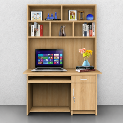 Bàn làm việc học tập liền giá sách gỗ MDF BLG10