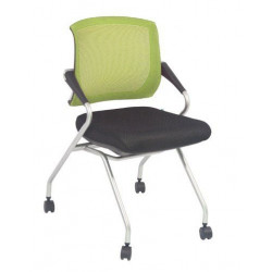 Ghế gấp văn phòng đệm tựa lưới khung thép sơn có bánh xe NT190 GX309