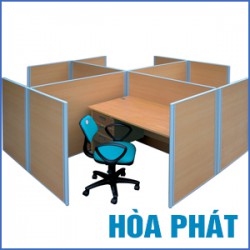 Vách ngăn Hòa Phát bằng gỗ khung nhôm VNGHP03.3