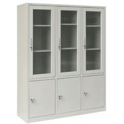 Tủ tài liệu sắt 3 khoang cánh kính mở NT190 TS03D