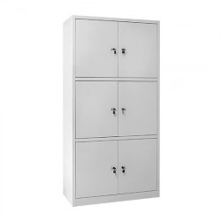 Tủ sắt sơn tĩnh điện đựng hồ sơ tài liệu văn phòng 6 khoang 6 cánh sắt mở TS04-B