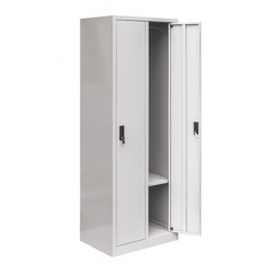 Tủ sắt để đồ 2 khoang cánh mở có suốt treo quần áo NT190 TS17-1