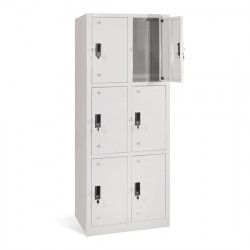 Tủ sắt sơn tĩnh điện có 6 khoang 6 ngăn cánh mở để đựng hồ sơ tài liệu văn phòng TS18