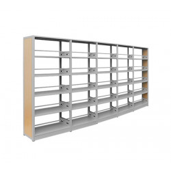 Giá kệ sắt GS03G-5 Nội thất 190 đợt di động hồi gỗ 5 khoang 5 tầng để sách thư viện