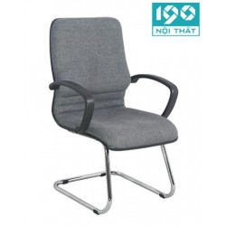 Ghế phòng họp chân quỳ khung thép sơn tĩnh điện, đệm tựa mút bọc vải nỉ GQ02.1-S