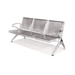 Ghế chờ 2,3,4,5 chỗ ngồi mặt và chân sơn tĩnh điện màu nhũ bạc NT190 GC06