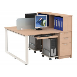 Bàn gỗ làm việc nhân viên văn phòng modul 2 chỗ The One HRMD09