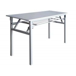 Bàn gấp chân sắt ống 30x30 mặt gỗ Melamine có ngăn The One BG06