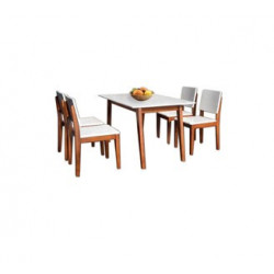Bộ bàn ăn 6 ghế hòa phát khung bằng gỗ kèm 6 ghế ngồi HGB63A + 6HGG63