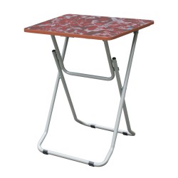 Bàn quán cafe chân thép sơn gấp mặt vuông composit 55x55cm giá rẻ BCF105S-55X55CM