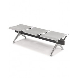 Ghế chờ 3 chỗ ngồi mặt sơn tĩnh điện không tựa lưng, chân mạ NT190 GC01KT-3