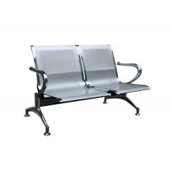 Băng ghế phòng chờ hòa phát 2 chỗ ngồi khung thép sơn tĩnh điện kết hợp mạ Ni-Cr PS01-2