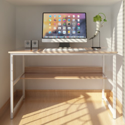 Bàn làm việc tại nhà chân sắt mặt gỗ đơn giản nhỏ gọn BSK26