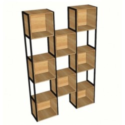 Kệ sách trang trí khung sắt 8 ô đẹp giá rẻ KGS07