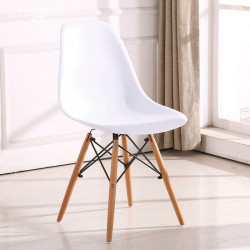 Ghế cafe Eames nhựa chân gỗ giá rẻ GCF01