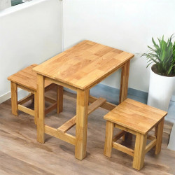 Bàn ghế ăn gỗ tự nhiên nhỏ gọn giá rẻ BCFG01/GCFG01
