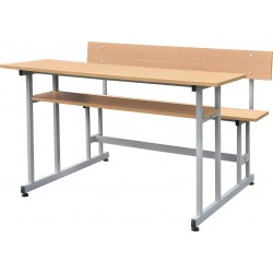 Bộ bàn ghế sinh viên Hòa Phát giá rẻ có tựa khung sắt mặt gỗ tự nhiên BSV102TG