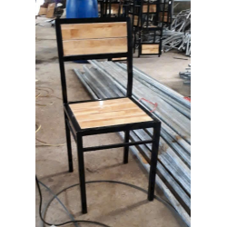 Ghế khung sắt mặt gỗ GBA03 không tay cho quán ăn