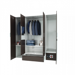 Tủ sắt đựng quần áo gia đình 4 cánh mở rộng 180cm Xuân Hòa CA-8A-1KLG