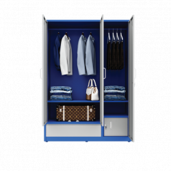 Tủ quần áo Xuân Hòa 3 cánh sắt sơn tĩnh điện rộng 140cm CA-9A-1KL