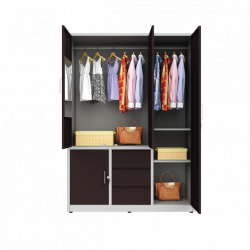 Tủ quần áo bằng sắt sơn tĩnh điện rộng 140cm nhiều ngăn Xuân Hòa CA-9A-3KL
